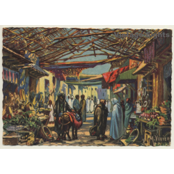 M.Vivier / Scènes Et Types: Dans Les Souks (Vintage Artist PC 1948 CAP)
