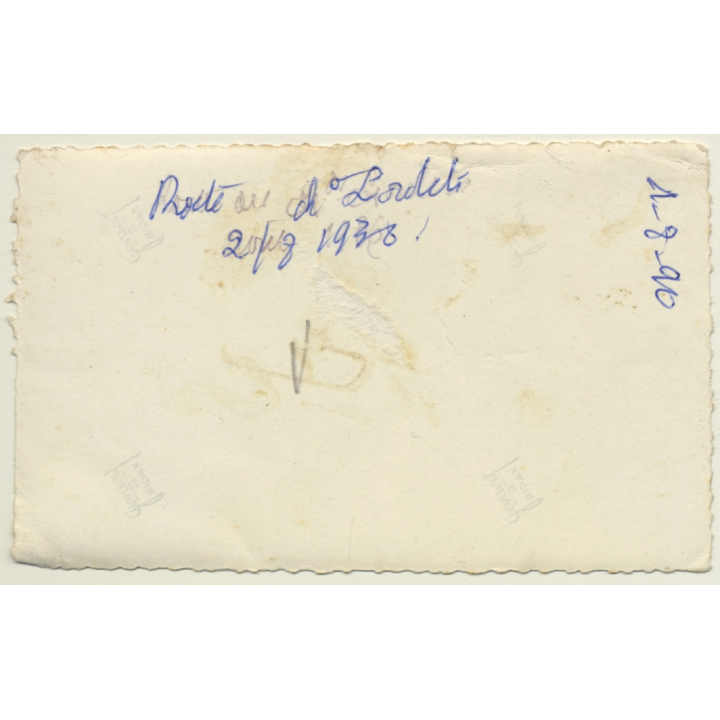 Ladeti - Istria / Croatia: Oldtimer On Pass Road - Tunnel - Woman (Vintage Photo 1936)