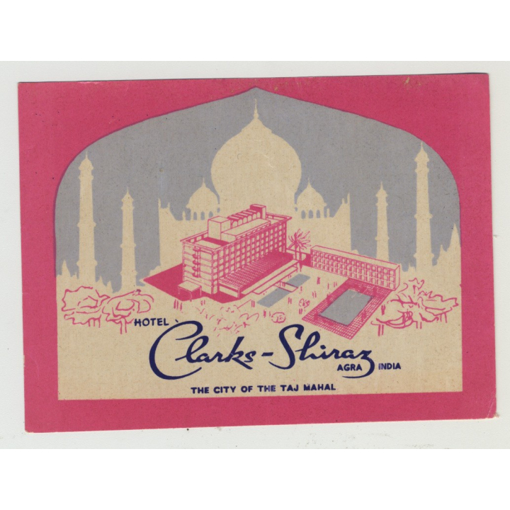 Hotel Clarks-Shiraz - Agra / India (Vintage Lauggage Label)