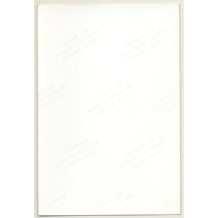 Rear View: Sporty Semi Nude In Fetish Lingerie / Mirror - Legs (Vintage Photo France 1980s)