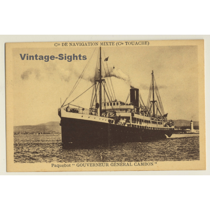 Paquebot Gouverneur Général Cambon / Steamer (Vintage PC)