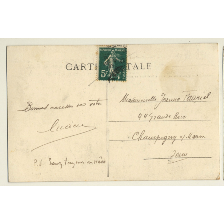 Le Havre: Le Transatlantique La France / Steamer (Vintage PC 1912)