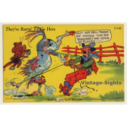 Ray Walters: They're Rarin' To Go Here (Vintage Comic PC ~1940s)