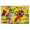 Ray Walters: They're Rarin' To Go Here (Vintage Comic PC ~1940s)