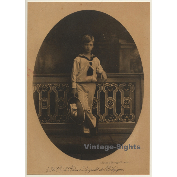 S.A.R. Le Prince Léopold De Belgique (Large Vintage Phototype ~1910s)