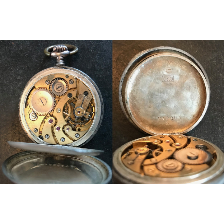 Vintage Ladies Pendant Watch - Damen Hängeuhr / 800 Silver ~1900s