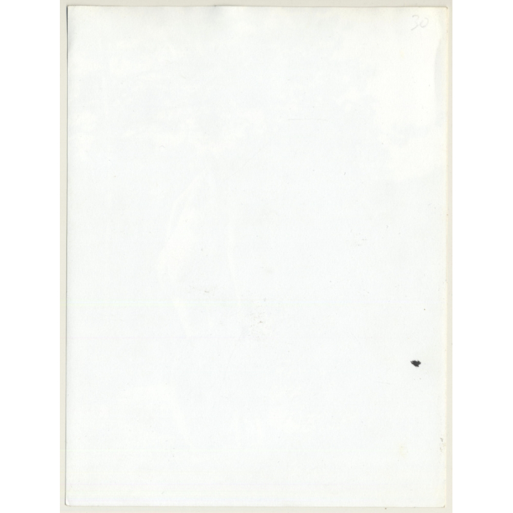 Slim Darkhaired Nude Outdoors W. German Shepherd (Large Vintage Photo ~1960s/1970s)