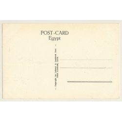 Lehnert & Landrock 301: Luxor Temple Seen From The Nile / Donkey (Vintage RPPC ~1920s)