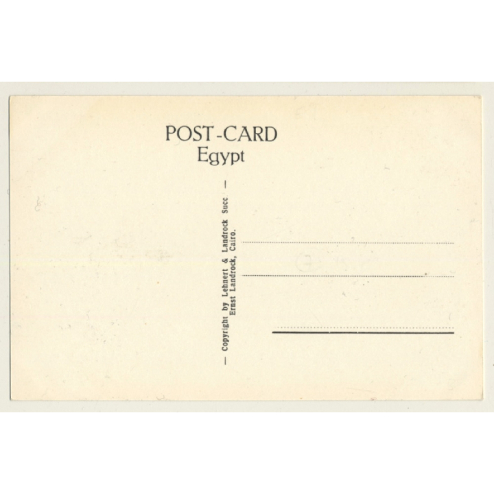 Lehnert & Landrock 301: Luxor Temple Seen From The Nile / Donkey (Vintage RPPC ~1920s)