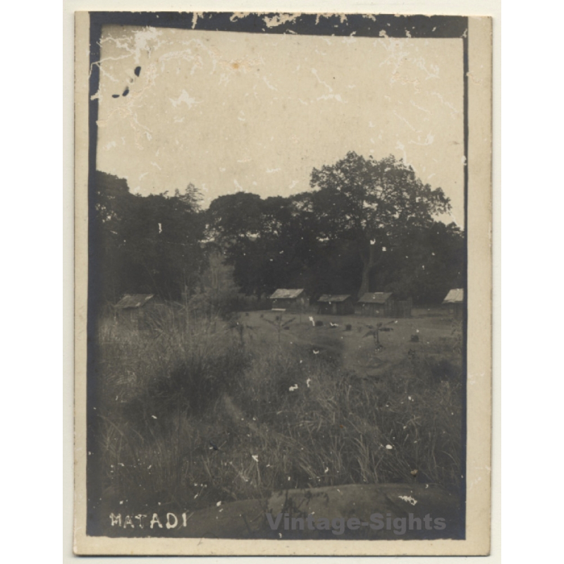 Matadi / Congo Belge: View Onto Village / Huts (Vintage Photo ~ 1910s/1920s)