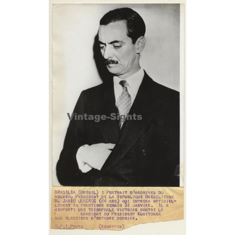 Brazil: President Janio Quadros (Vintage Press Photo 1961)