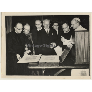 Pope Paul VI & Nikolai Podgorny / Vatican City (Vintage Press Photo 1967)