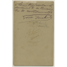 A. Louvois / Bruxelles: Antique Female Bust (Vintage Cabinet Card 1896)