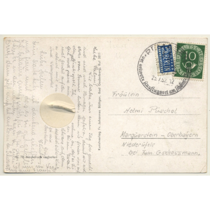 Esel-Barometer / Donkey - Gimmick (Vintage PC 1952)