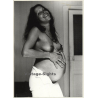 Jerri Bram (1942): Happy Heavily Pregnant Semi Nude Female (Vintage Photo ~1970s)