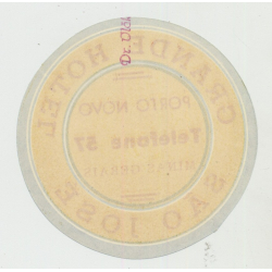 Grande Hotel - Porto Novo - Sao Jose / Brazil (Vintage Luggage Label)