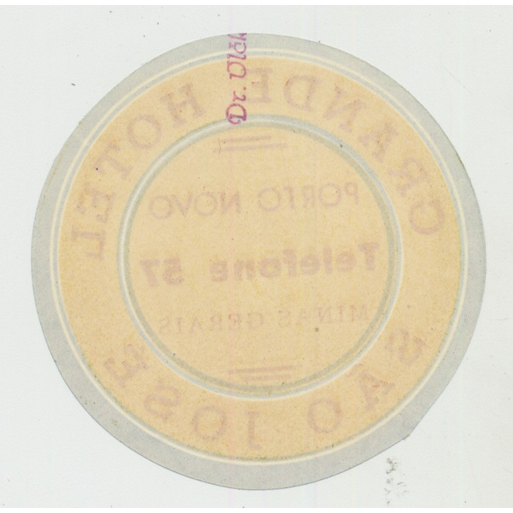 Grande Hotel - Porto Novo - Sao Jose / Brazil (Vintage Luggage Label)