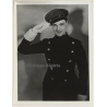 Pretty Bellgirl Salutes / Porter -  Actress? (Vintage Press Photo ~1940s)