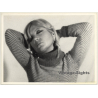 Pretty Blonde Woman In Turtleneck Jumper (Vintage Photo ~1970s)