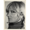 Profil Portrait Of Pretty Blonde Female (Vintage Photo ~1970s)