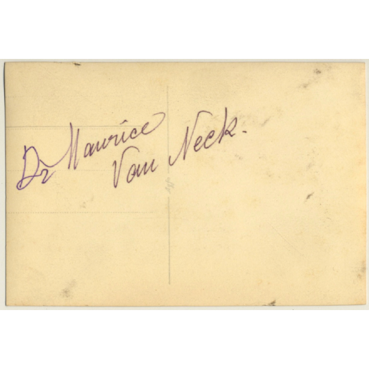 Bruxelles: Dr. Maurice Van Neck (Vintage RPPC ~1910s/1920s)