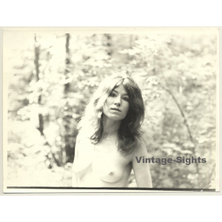 Jerri Bram (1942): Upper Body Of Pretty Nude Hippie Woman (Vintage Photo ~1970s)