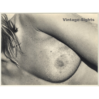 Jerri Bram (1942): Nude Womans' Breast Covered In Sand (Vintage Photo ~1970s)