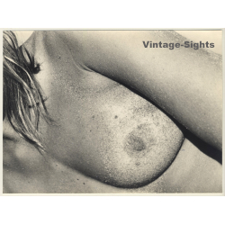 Jerri Bram (1942): Nude Womans' Breast Covered In Sand (Vintage Photo ~1970s)