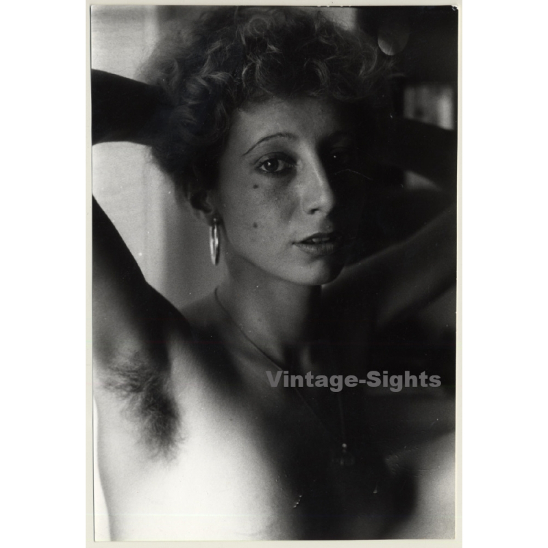 Jerri Bram (1942): Pretty Nude Showing Hairy Armpits (Vintage Photo ~1970s)