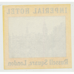Imperial Hotel - Russell Square, London / Great Britain (Vintage Luggage Label)
