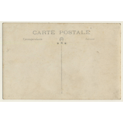 2 Guys In Suits On Fake Donkey / Funny (Vintage Gelatin Silver RPPC)