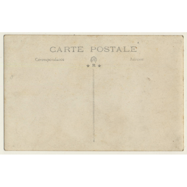 2 Guys In Suits On Fake Donkey / Funny (Vintage Gelatin Silver RPPC)