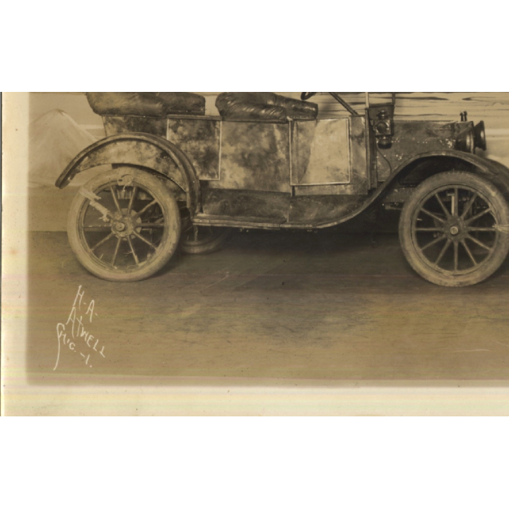 H.A. Atwell: Clown & Dog On Unicycle / Oldtimer - Circus (Large Vintage Photo ~1910s/1920s)