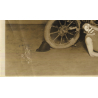 H.A. Atwell: Clown In Crashed Oldtimer / Funny - Circus (Large Vintage Photo ~1910s/1920s)