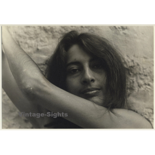 Jerri Bram (1942): Portrait Of Pensive Natural Brunette Woman (Vintage Photo ~1970s)