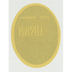 Kingsley Hotel - London W.C.1 / Great Britain (Vintage Luggage Label)