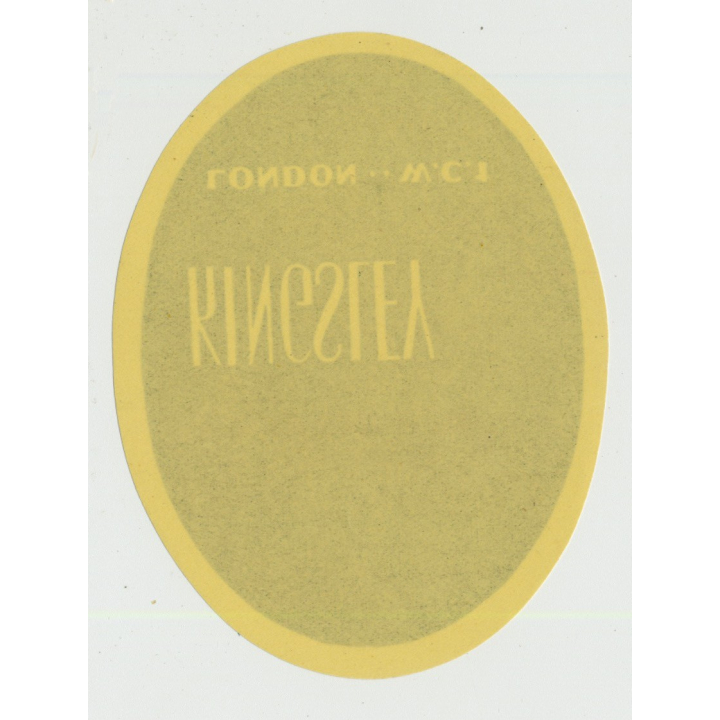 Kingsley Hotel - London W.C.1 / Great Britain (Vintage Luggage Label)