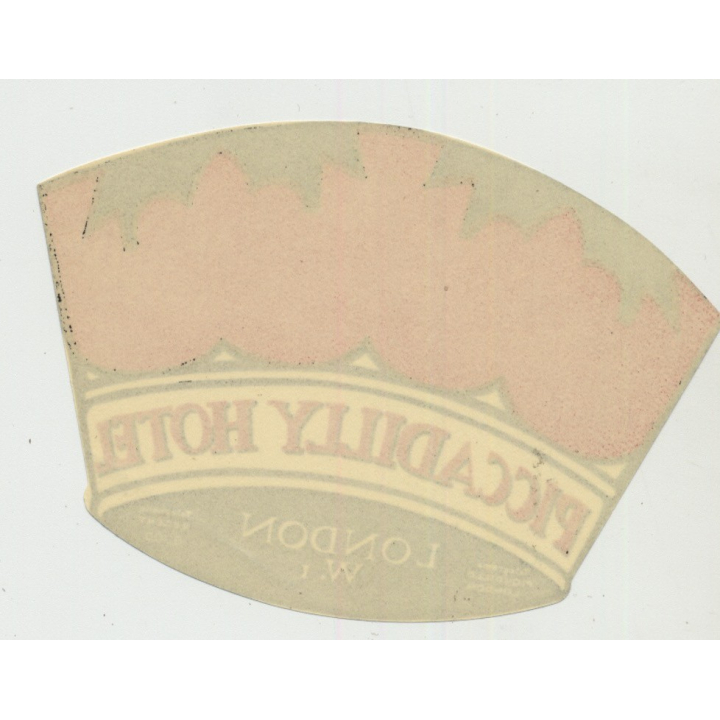 Piccadilly Hotel - London W.1 / Great Britain (Vintage Luggage Label)