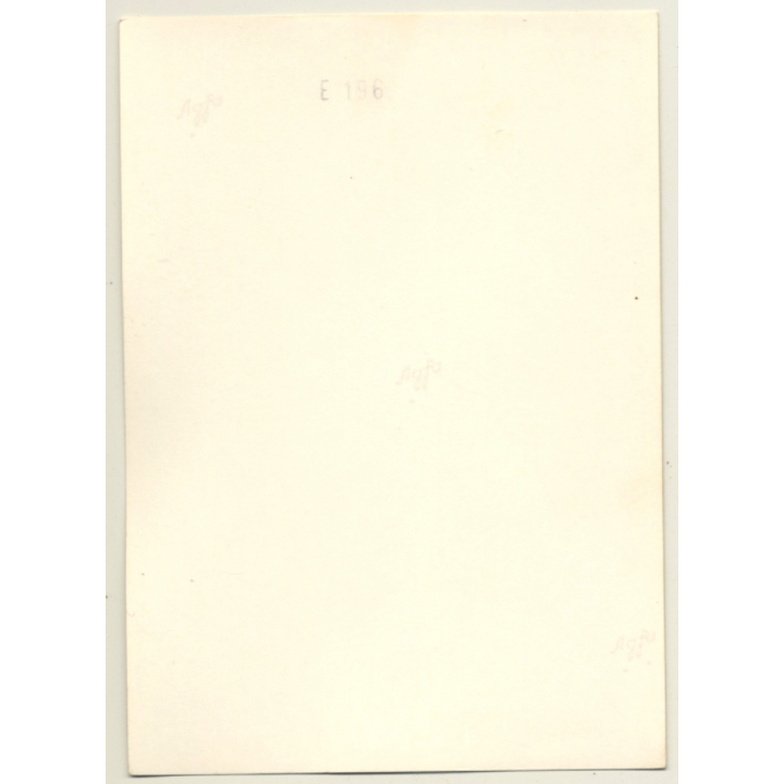 Nude Brunette Beauty Sitting / Karl Marx (Vintage Photo GDR ~1960s/1970s)