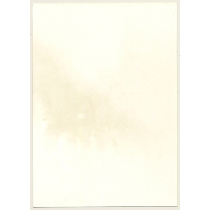 Blonde Nude In Front Of 70s Wallpaper (Vintage Photo GDR ~1980s)