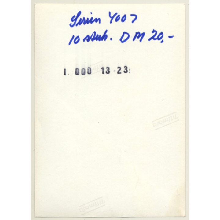 Nude Female Standing On Baroque Chair (Vintage Photo ~1960s)