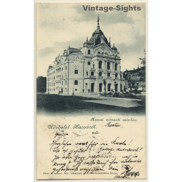 Kassáról - Košice / Hungary: National Theater (Vintage PC 1899)