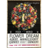 Albert Mangelsdorff - Folk Mond & Flower Dream (Rare Vintage Concert Poster 1960s)