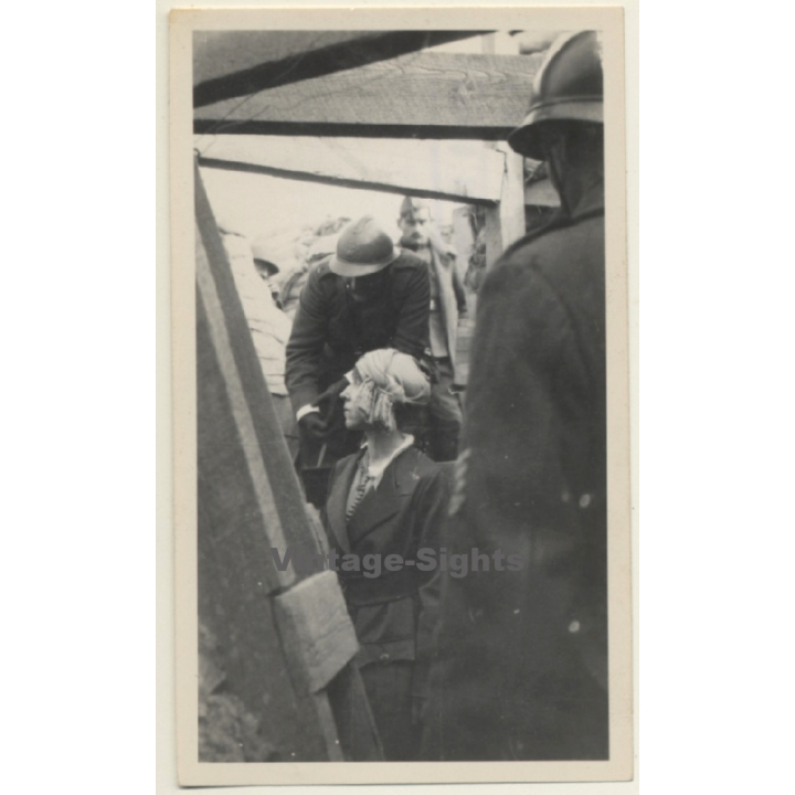 Dixmude: Élisabeth En Bavière / La Reine Au Boyau De La Mort WW1 (Vintage Photo 1917)