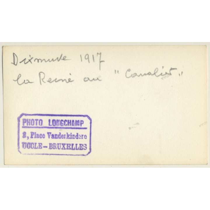 Dixmude: Élisabeth En Bavière / La Reine Au Boyau De La Mort WW1 (Vintage Photo 1917)