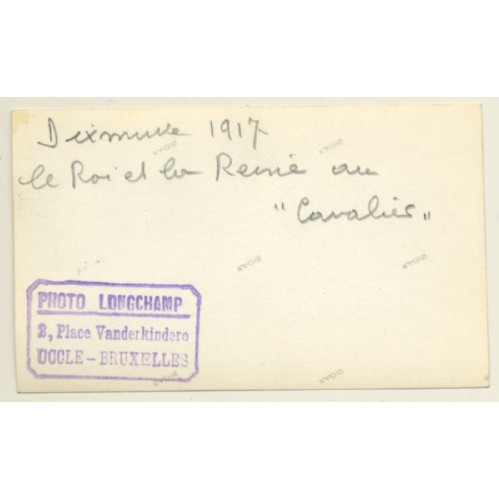 Dixmude: Le Roi & La Reine Au Boyau De La Mort WW1 (Vintage Photo 1917)