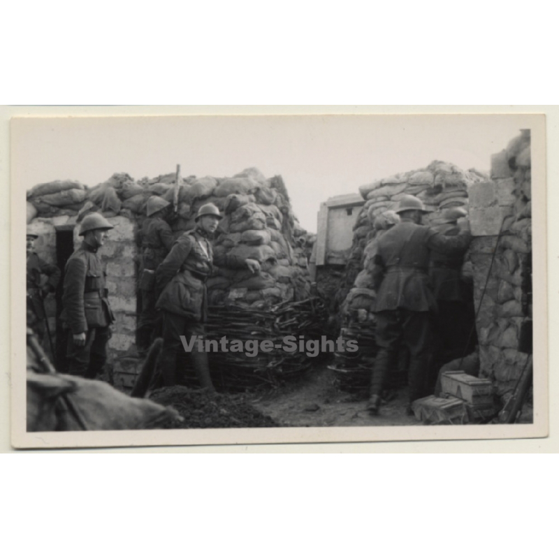 Dixmude: Le Roi A L'Extrême Pointe Du Boyau De La Mort WW1 (Vintage Photo 1917)