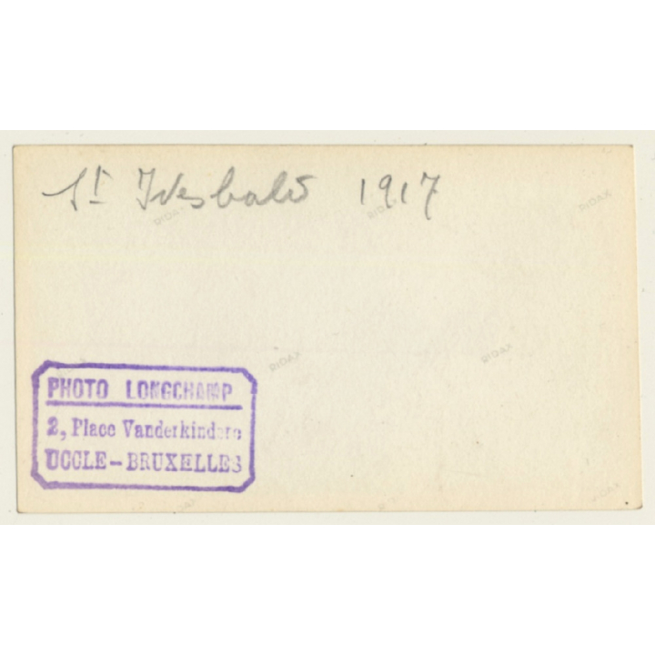 Saint-Idesbald: Le Roi Albert I & Soldats WW1 (Vintage Photo 1917)