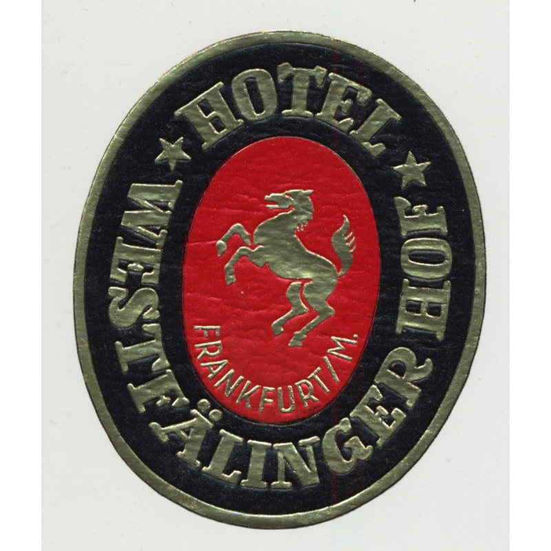Hotel Westfälinger Hof - Frankfurt a. M. / Germany (Vintage Luggage Label)