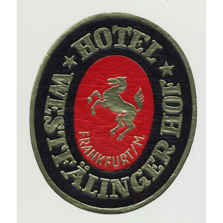 Hotel Westfälinger Hof - Frankfurt a. M. / Germany (Vintage Luggage Label)